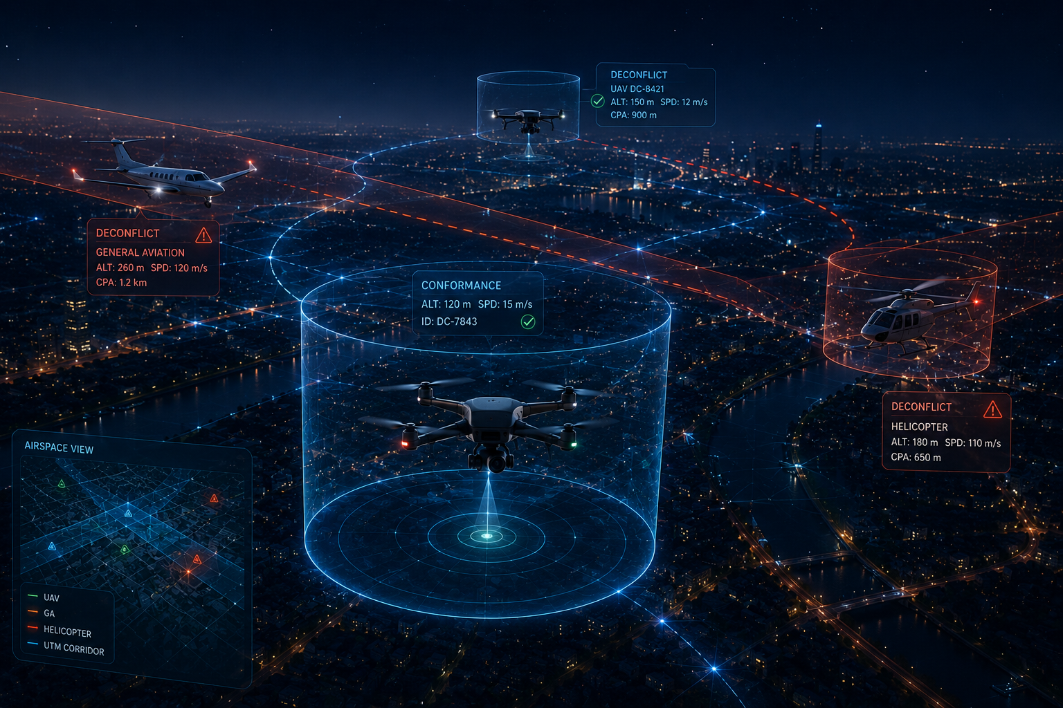 Strategic deconfliction flight path visualization